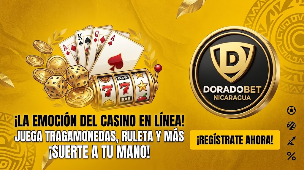Tragamonedas, cartas y dados como referencia visual del casino en línea mencionado en las promociones